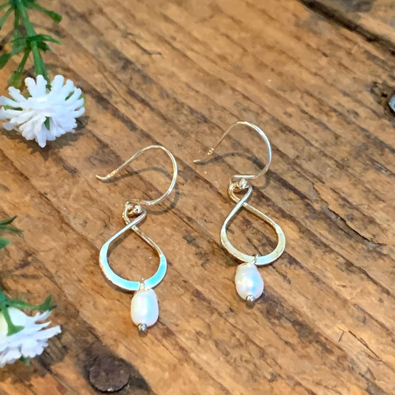 Infinity with Pearl Earrings - Apothecary Gift Shop