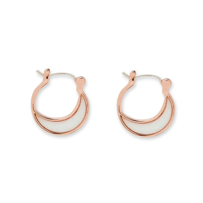 Opal Crescent Hoop Pura Vida Earrings