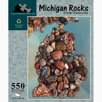 Michigan Rocks Puzzle - Apothecary Gift Shop