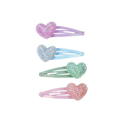 Sparkle Heart Hair Clip - Set of 4 - Apothecary Gift Shop