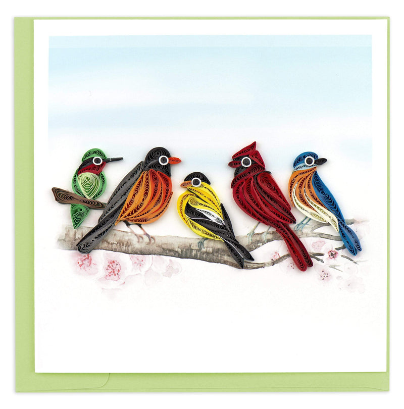 Handcrafted Songbirds Quilling Card