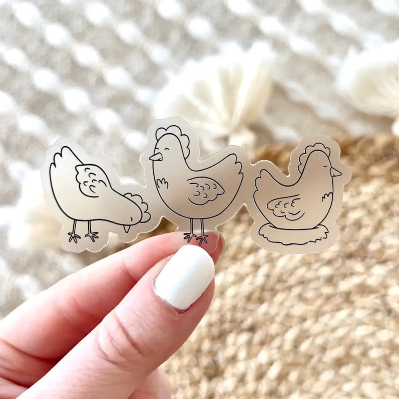 Clear Chickens Sticker