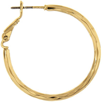 Medium Gold Hammered Hoop Rain Jewelry Earrings