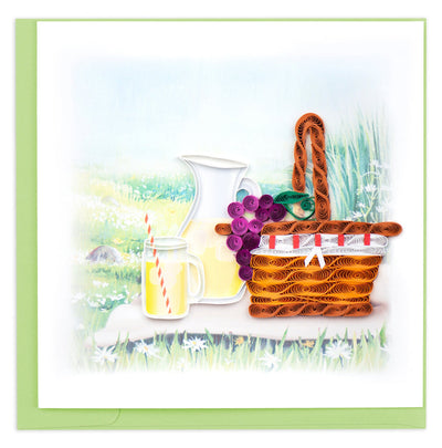 Handcrafted Picnic Quilling Card